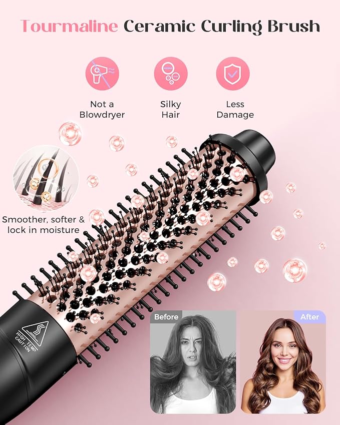 Silken Serenity 5-in-1 Curling Wand Set – Lopeie Curling Iron with Upgraded Curling Brush & 4 Interchangeable Ceramic Barrels&nbsp;